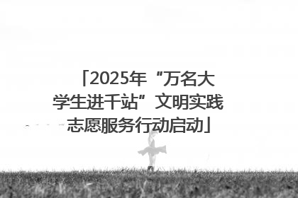 2025年“万名大学生进千站”文明实践志愿服务行动启动