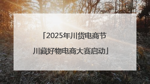 2025年川货电商节川藏好物电商大赛启动