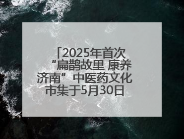 2025年首次“扁鹊故里 康养济南”中医药文化市集于5月30日正式启动