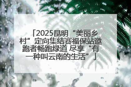 2025昆明“美丽乡村”定向集结赛福保站邀跑者畅跑绿道 尽享“有一种叫云南的生活”