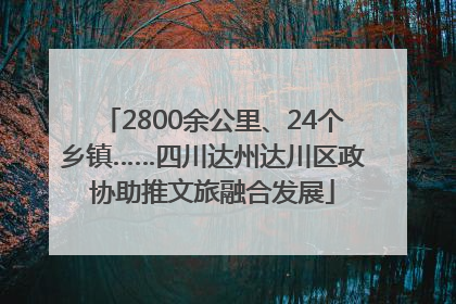 2800余公里、24个乡镇……四川达州达川区政协助推文旅融合发展