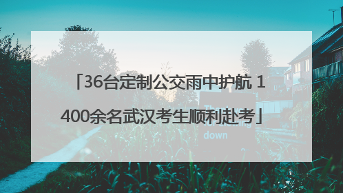 36台定制公交雨中护航 1400余名武汉考生顺利赴考
