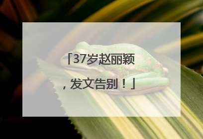 37岁赵丽颖，发文告别！