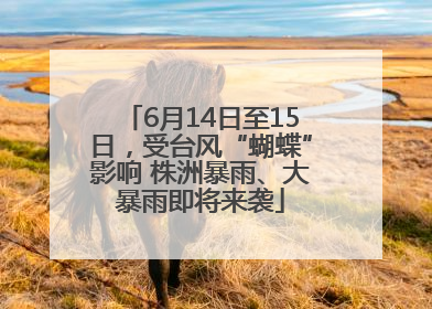 6月14日至15日，受台风“蝴蝶”影响 株洲暴雨、大暴雨即将来袭