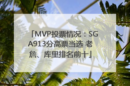 MVP投票情况：SGA913分高票当选 老詹、库里排名前十